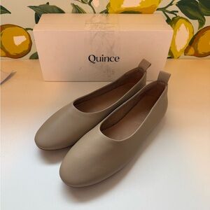 Quince Beige Leather Loafers